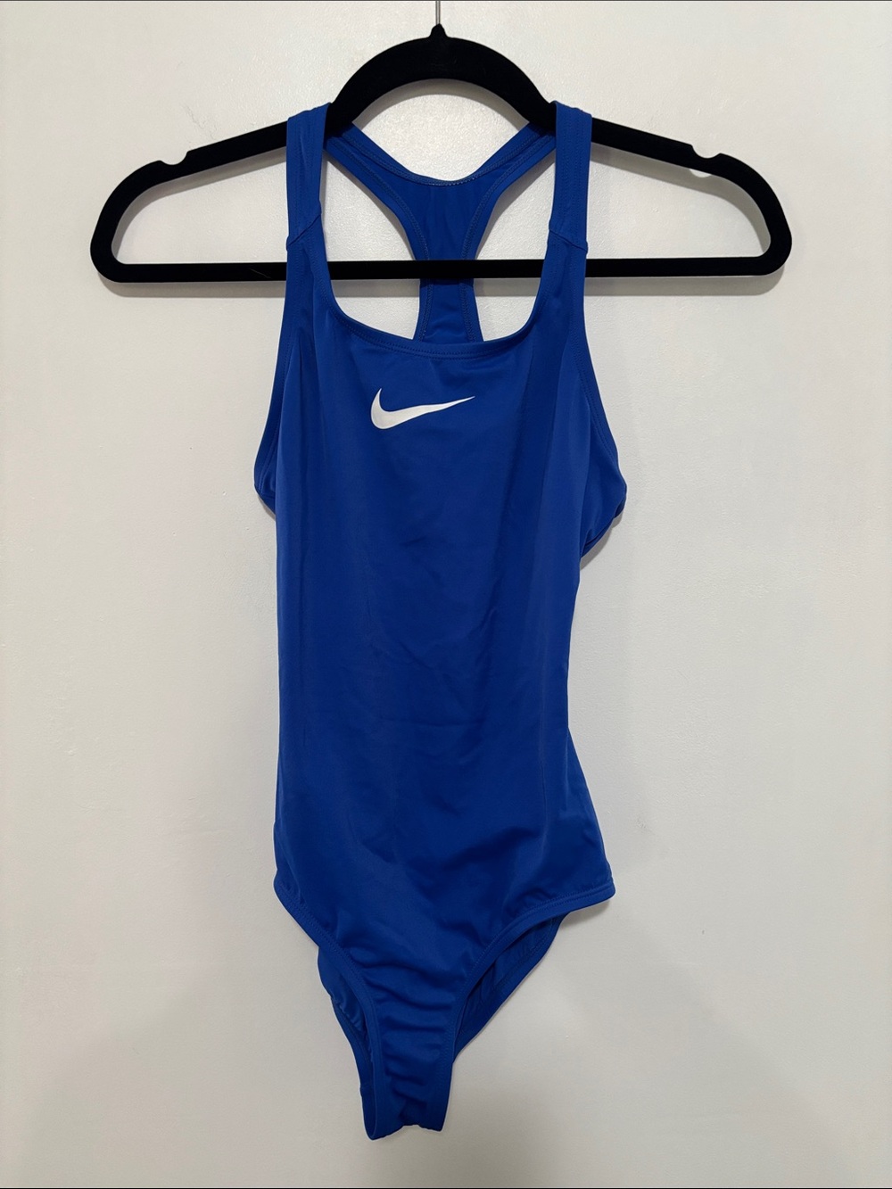 Nike Swim Girls Large 12-13 Yrs Royal Blue Racerback One Piece Swimsuit Athletic